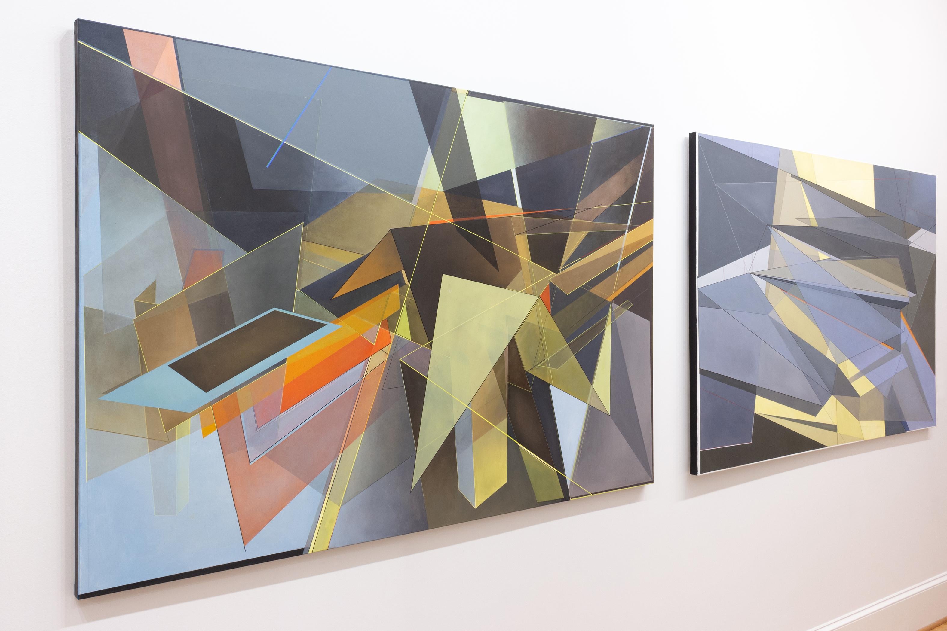 'Saga Foldes' - pittura astratta geometrica, colorata, architettonica 1