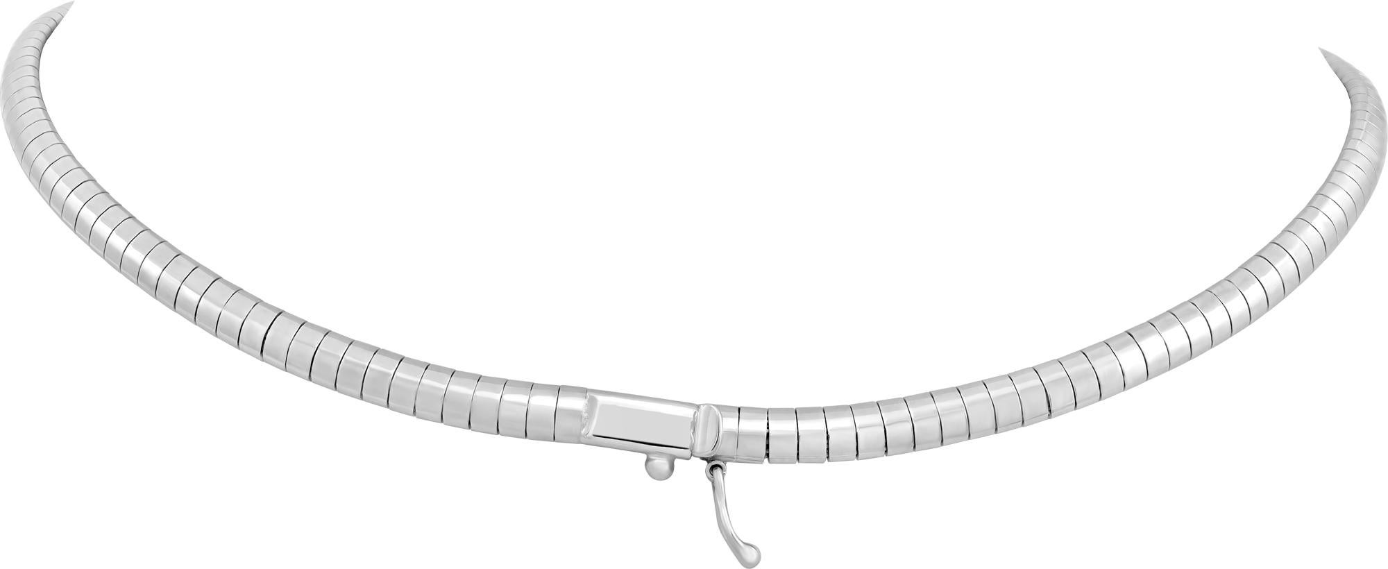 Donna Collana Crisscross Diamond in oro bianco in vendita