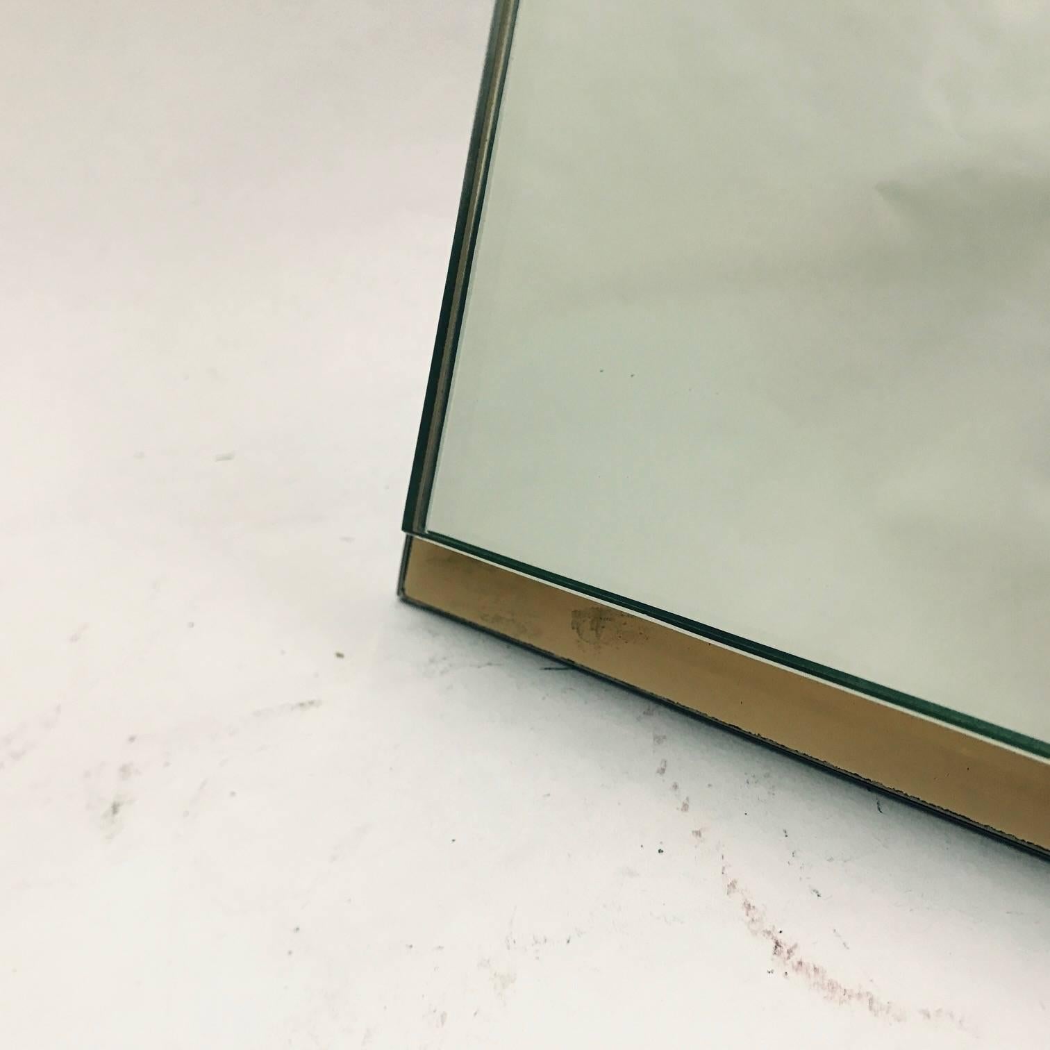 Cristal Arte Mid-Century Modern Glass Italian Table Mirror, circa 1970 1