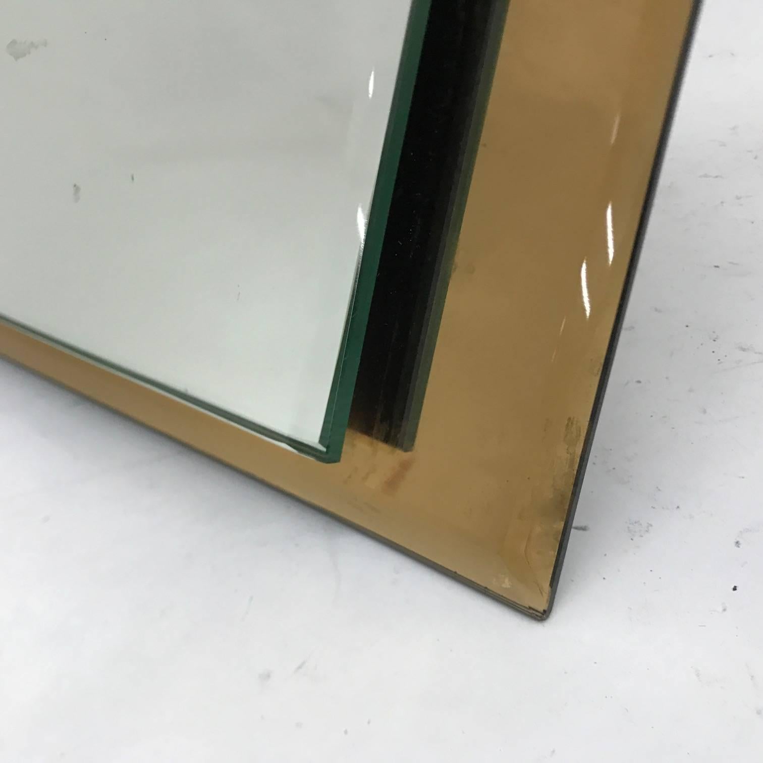 Cristal Arte Mid-Century Modern Glass Italian Table Mirror, circa 1970 3