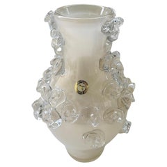 Cristais di Murano 24K Goldgefäße Vase aus durchscheinendem, durchscheinendem Glas mit Anwendungen