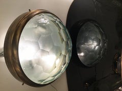 Cristal Art Ceiling Light/Sconce Brass Glass, 1955, Italy