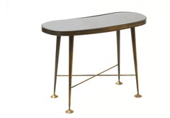 Cristal Art Consolle Brass Opaline Glass 1950 Italy