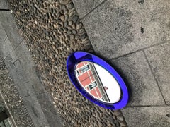 Cristal Art Couple Mirror Glass Crome Wood 1970s