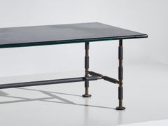Cristal Art Glass Coffee Table with Metal Legs Model 2661 - Italy - 1960s