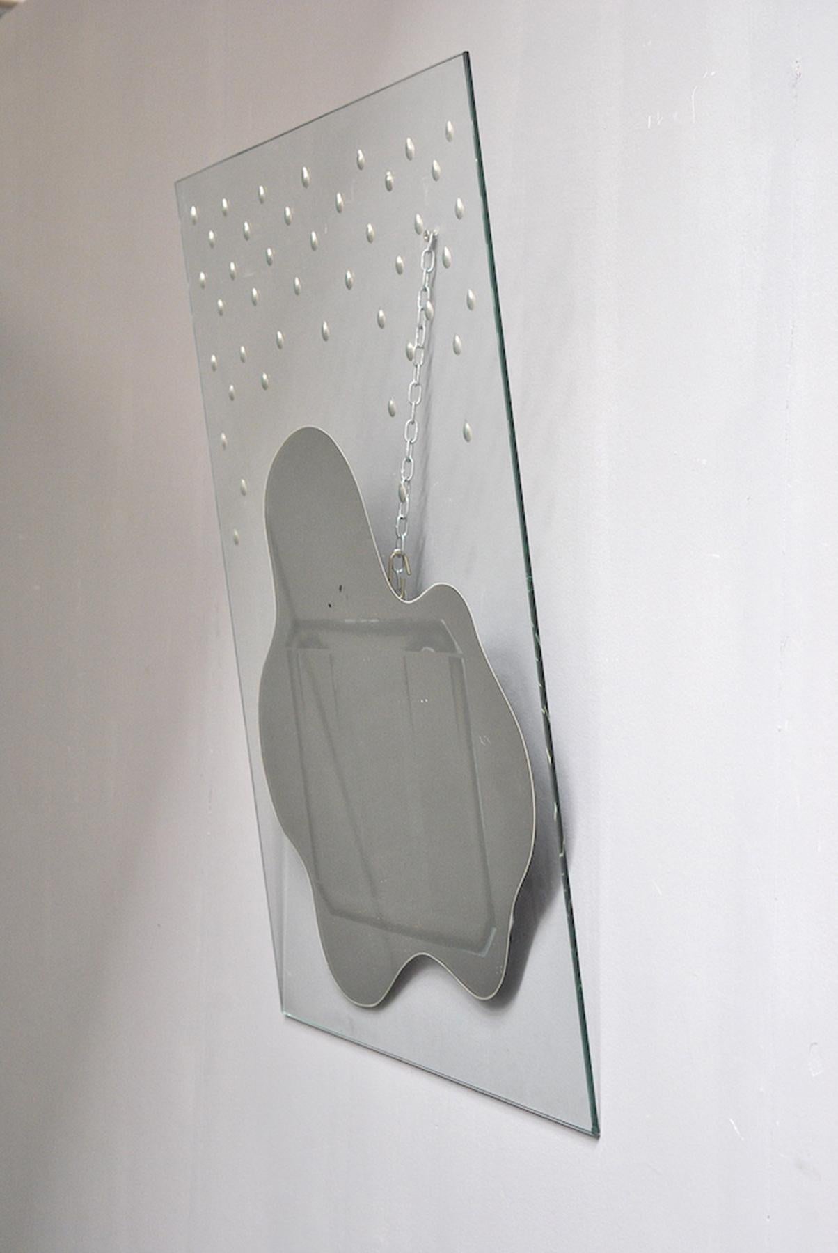Art Glass Cristal Art Italian Midcentury Mirror from Mid 80's For Sale