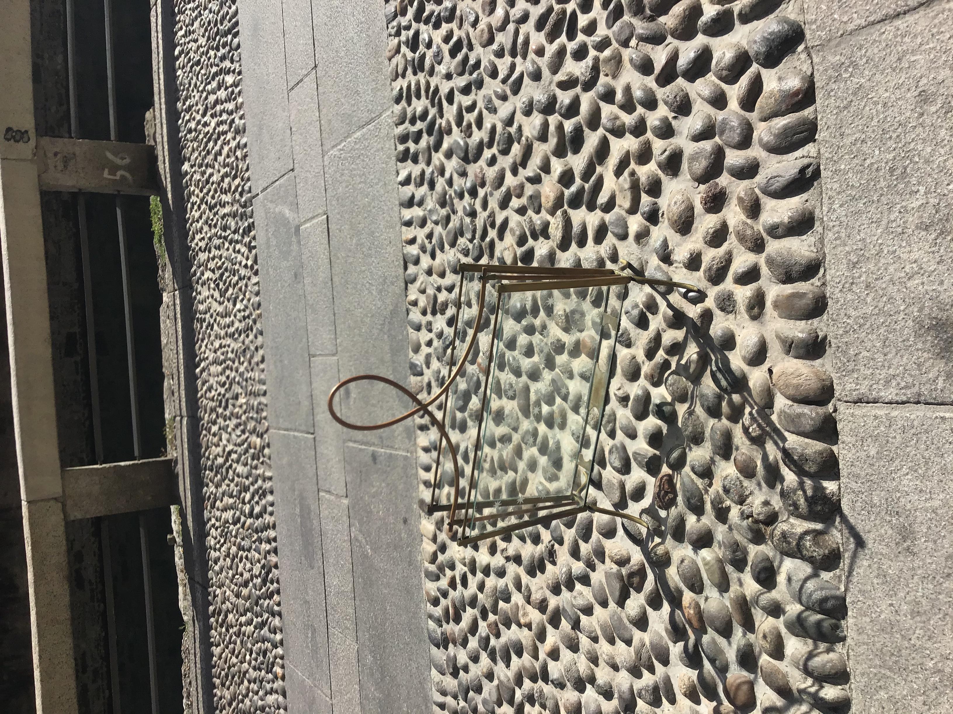 Cristal Art Magazine Holder Brass Glass, 1950, Italy For Sale 6