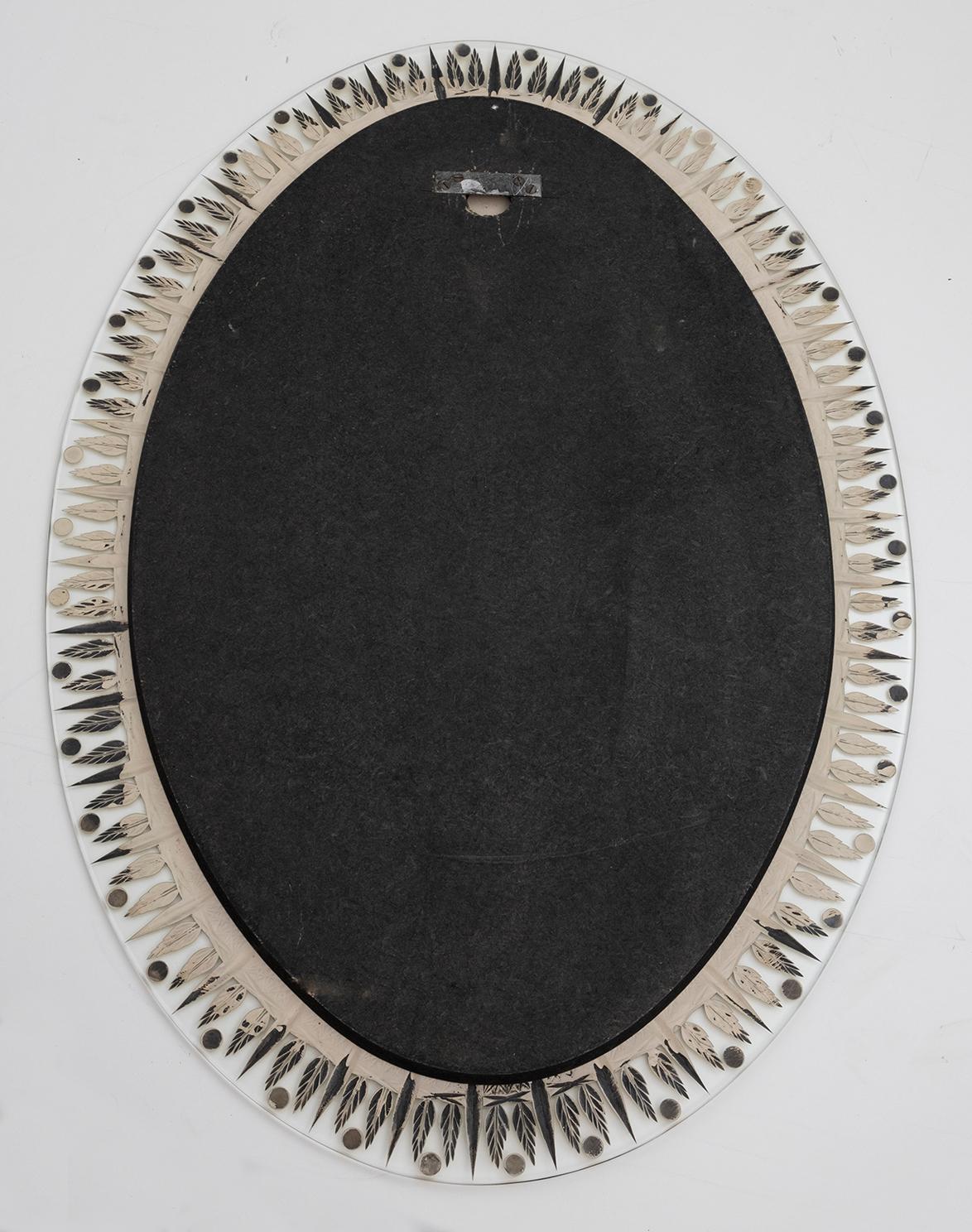 Cristal Art Mid-Century Modern Italian Ground and Gilded Mirror, 1960s For Sale 3