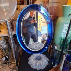 Cristal Art Mirror Glass Crome Wood 1960