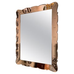 Miroir d'art cristal, Italie, 1960