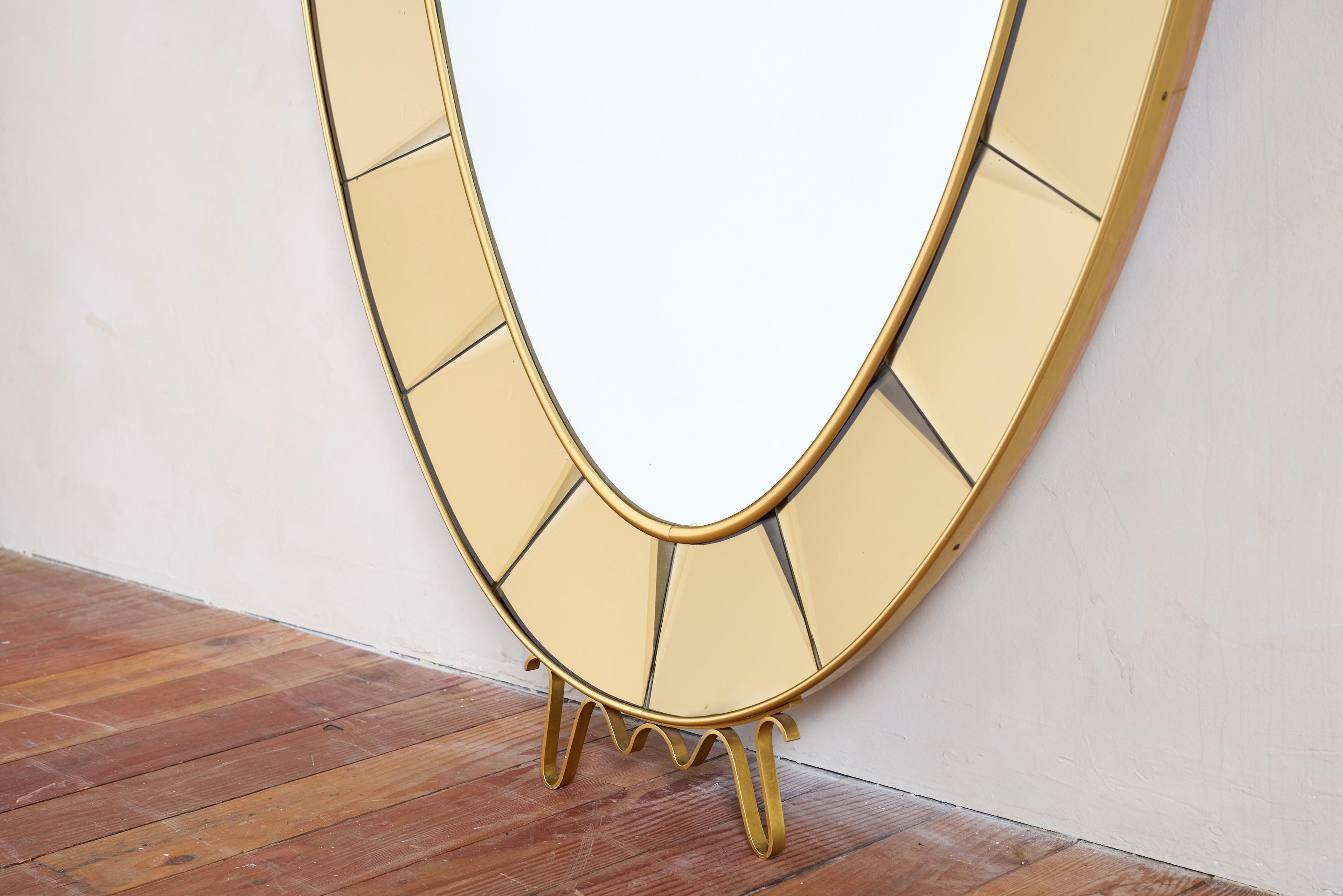 Cristal Art Mirror with Glass Shelf For Sale 1