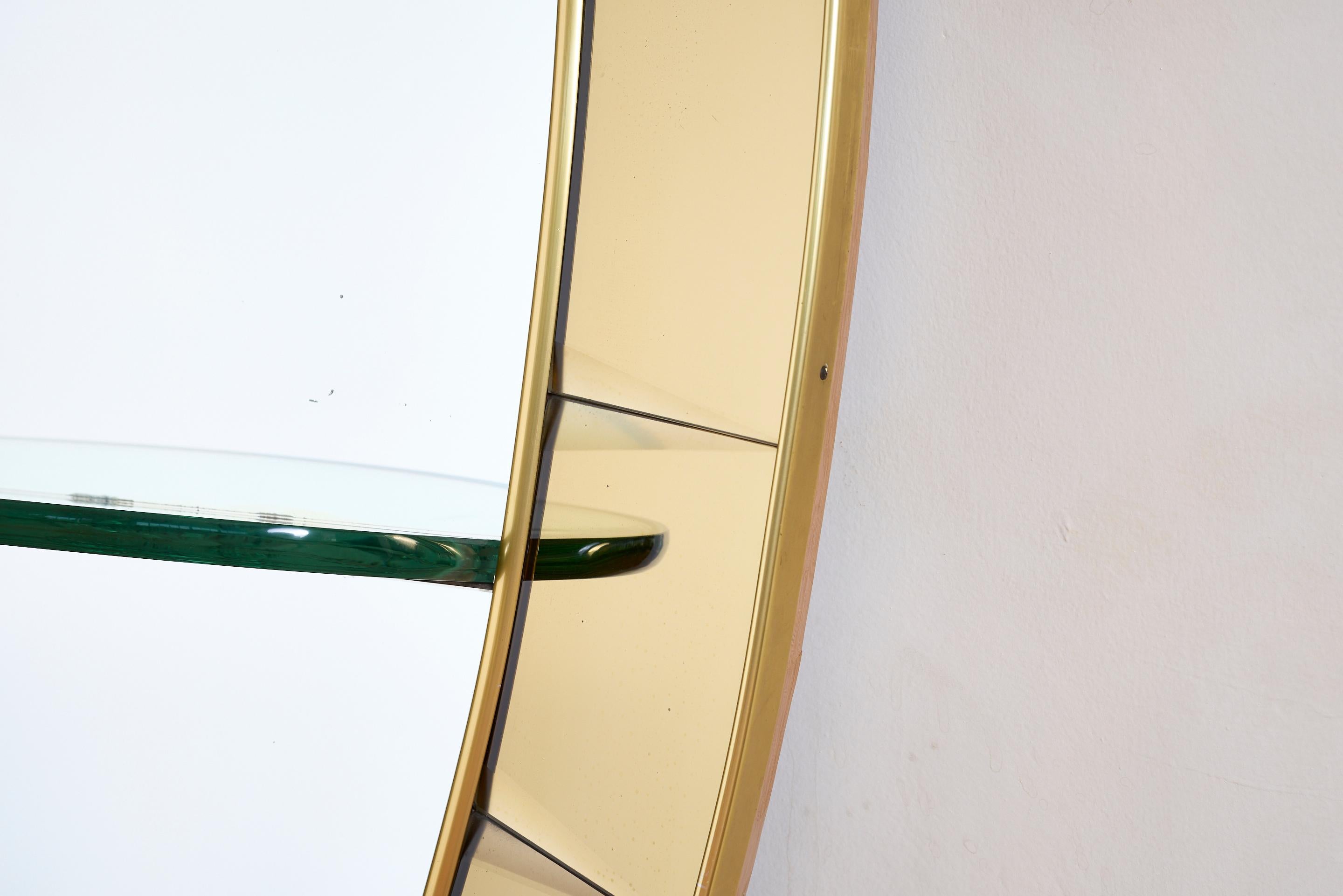 Cristal Art Mirror with Glass Shelf For Sale 2