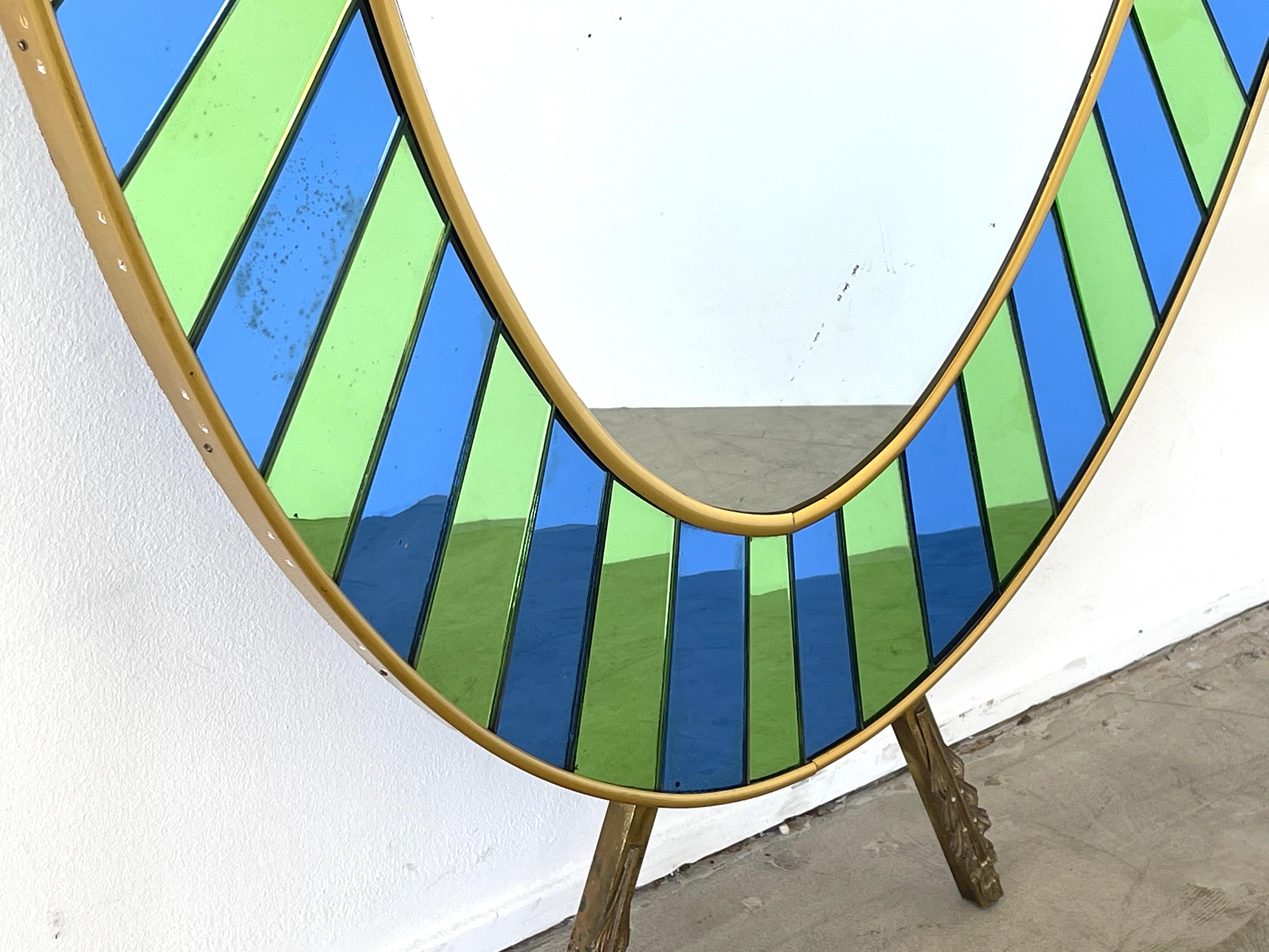 Miroir d'art cristal avec étagère en vente 5