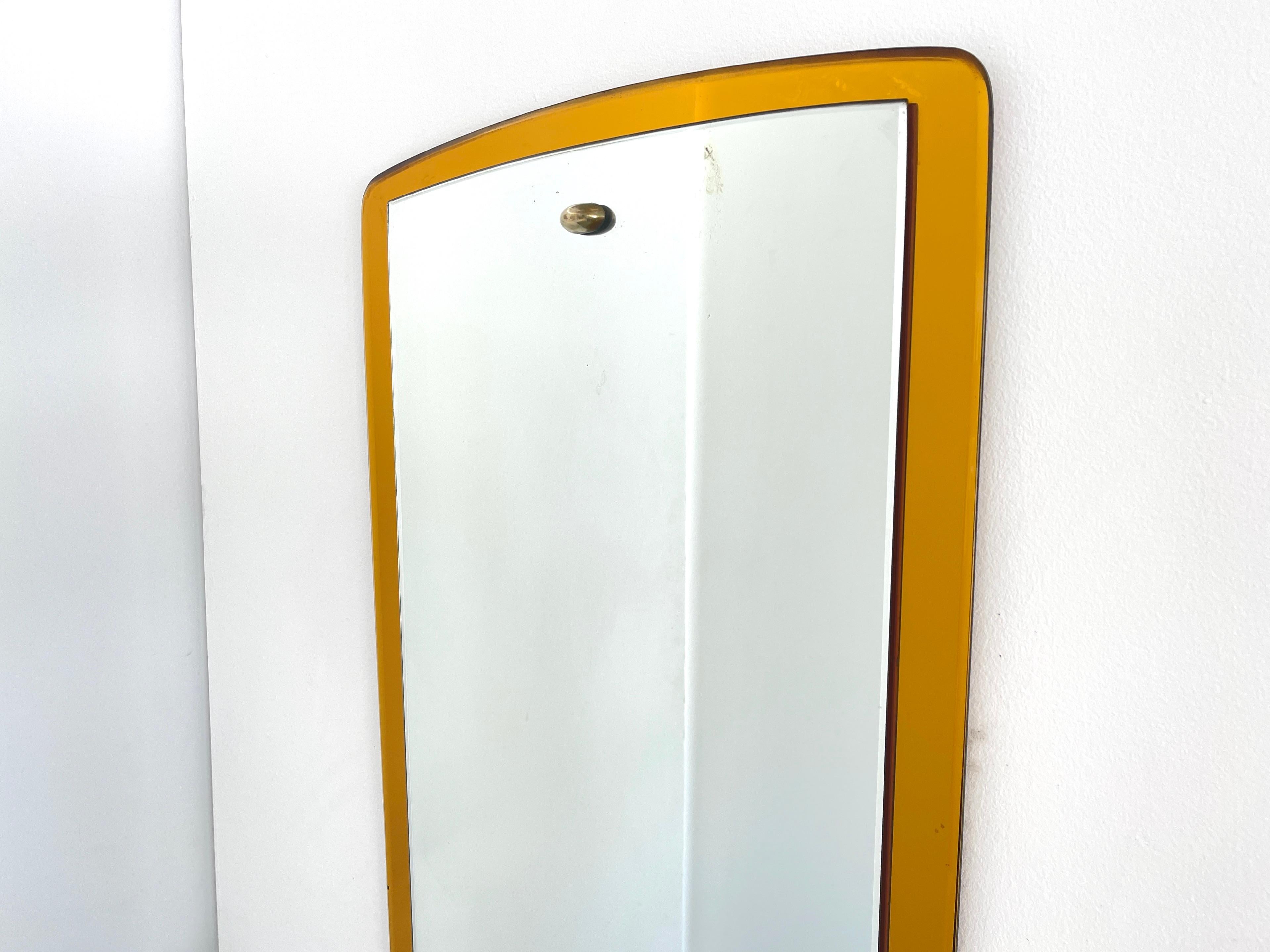 Cristal Art Mirror with Shelf In Good Condition For Sale In Beverly Hills, CA