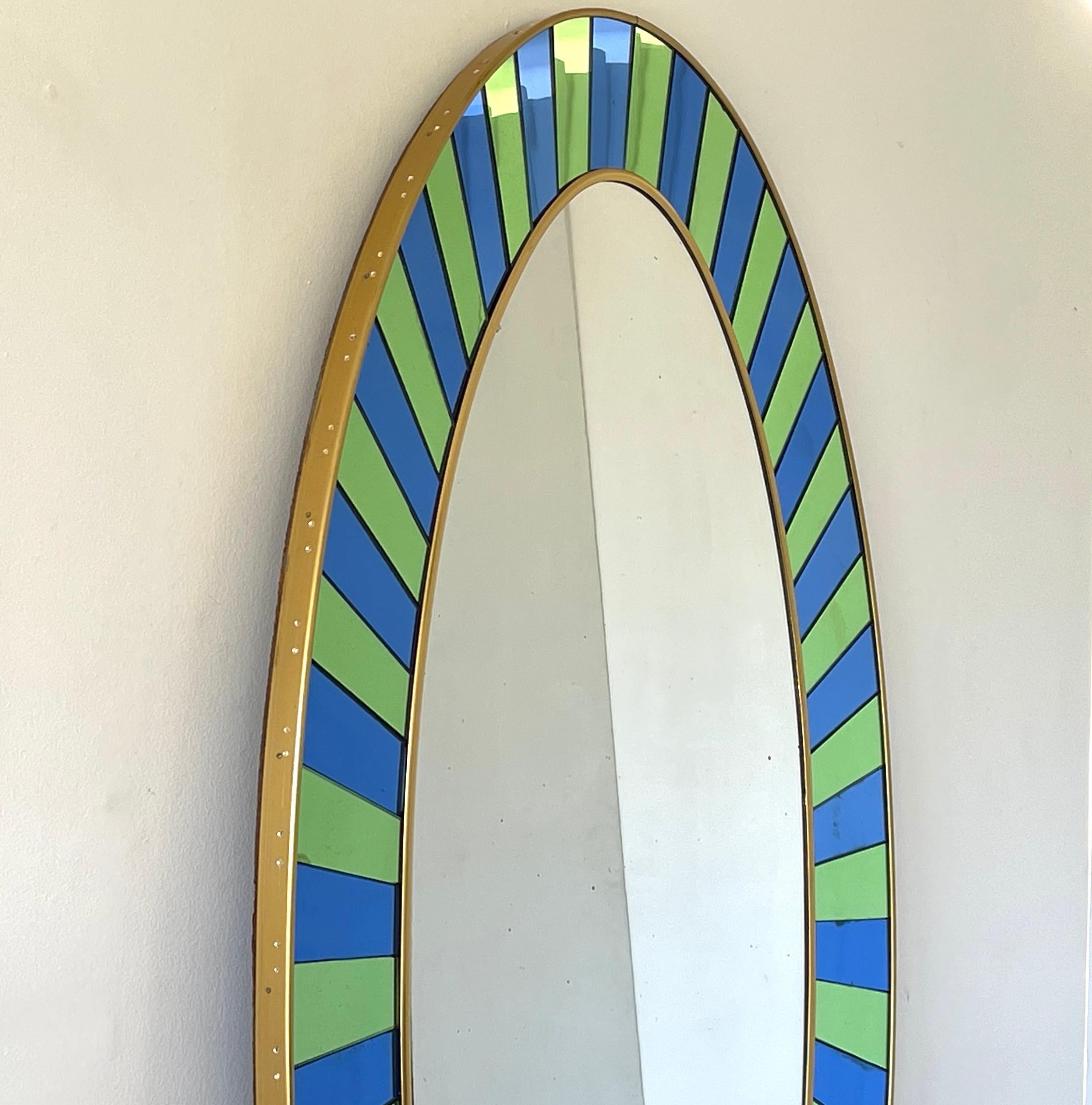 Miroir d'art cristal avec étagère en vente 1