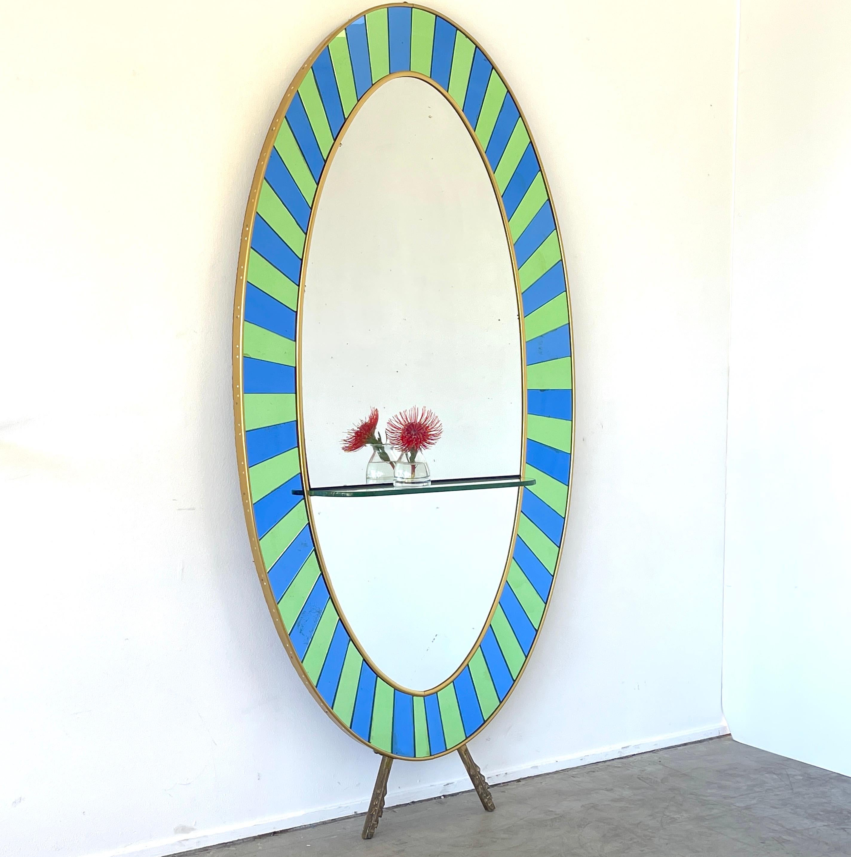 Miroir d'art cristal avec étagère en vente 2