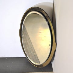 Specchio ovale in Cristal Arte anni '50