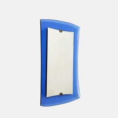 Cristal Art Rectangular Blue Glass Mirror Model 2712