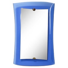 Cristal Art Rectangular Blue Glass Mirror Model 2712