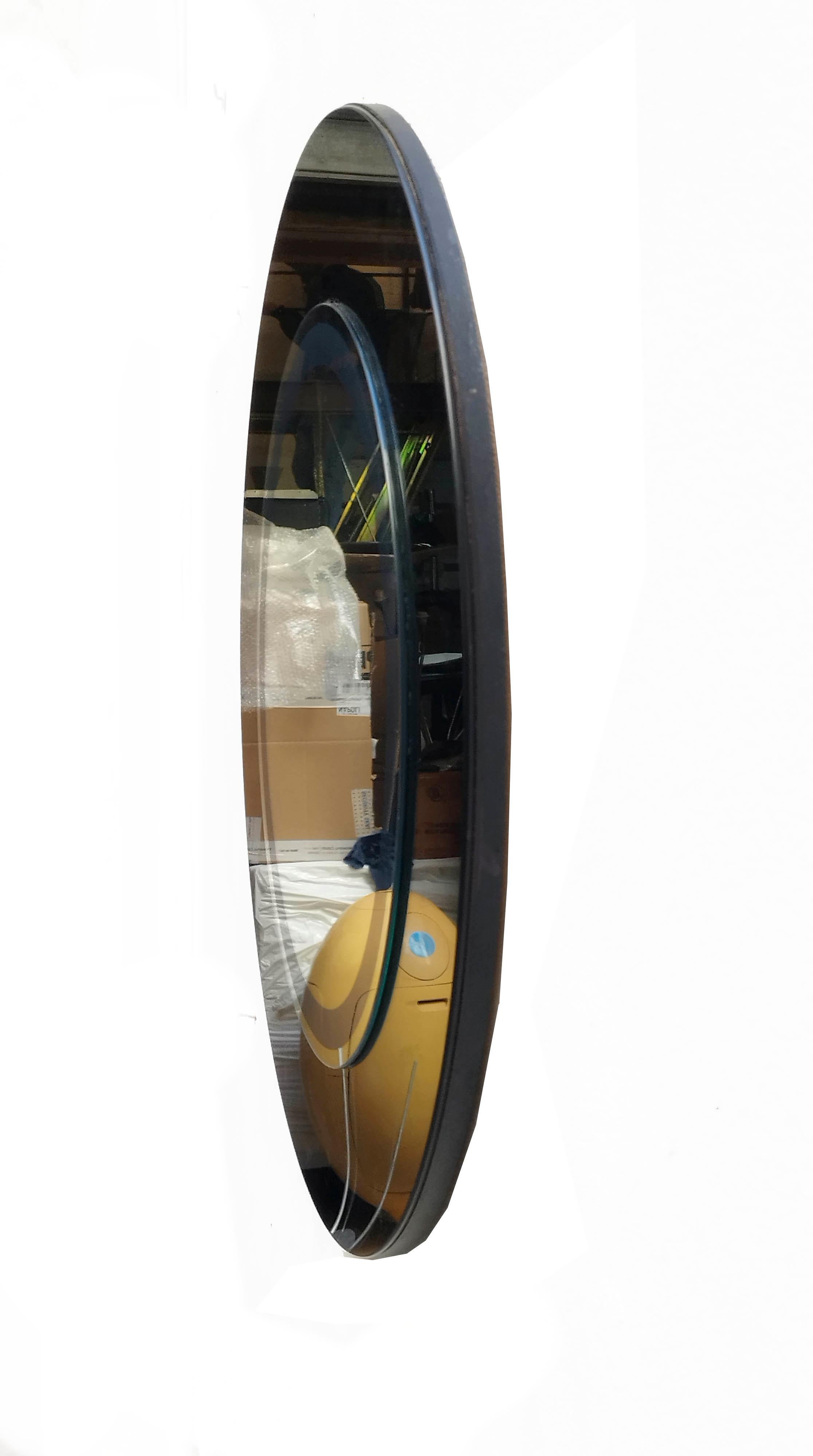 Cristal Art Round Wall Mirror, Italy 1970s In Good Condition In Naples, IT