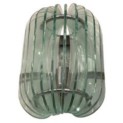 Applique Cristal Arte Vetro Metallo Cromatico, 1950, Italia