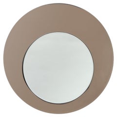 Cristal Art Asymmetrical Round Wall Mirror, Italy 1970s