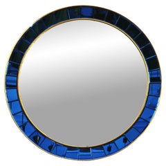 Cristal Art Specchio da Parete Tondo Mod.2679,  Italia 1950s