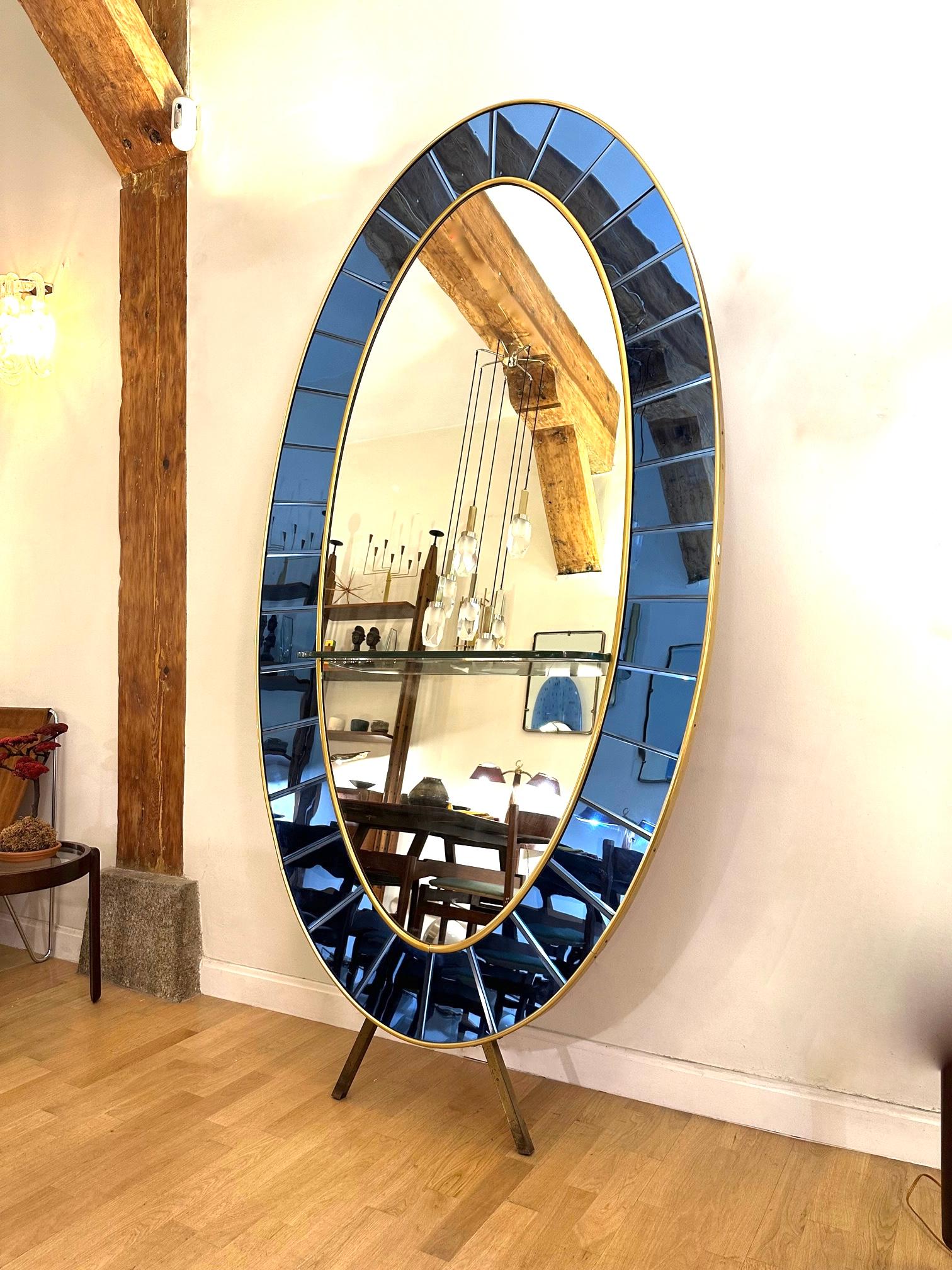 Cristal Art Standing Oval Mirror Console 4
