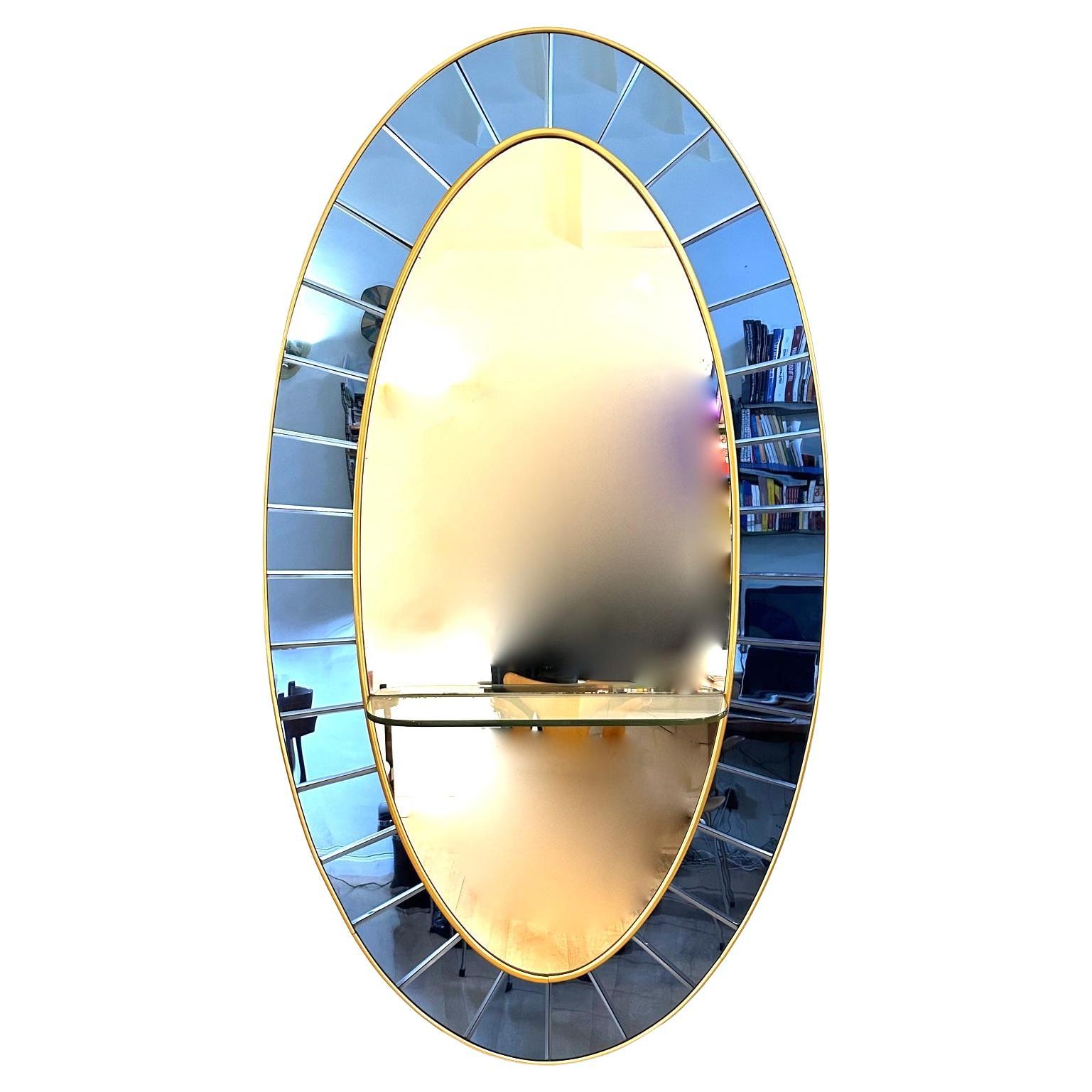Cristal Art Standing Oval Mirror Console