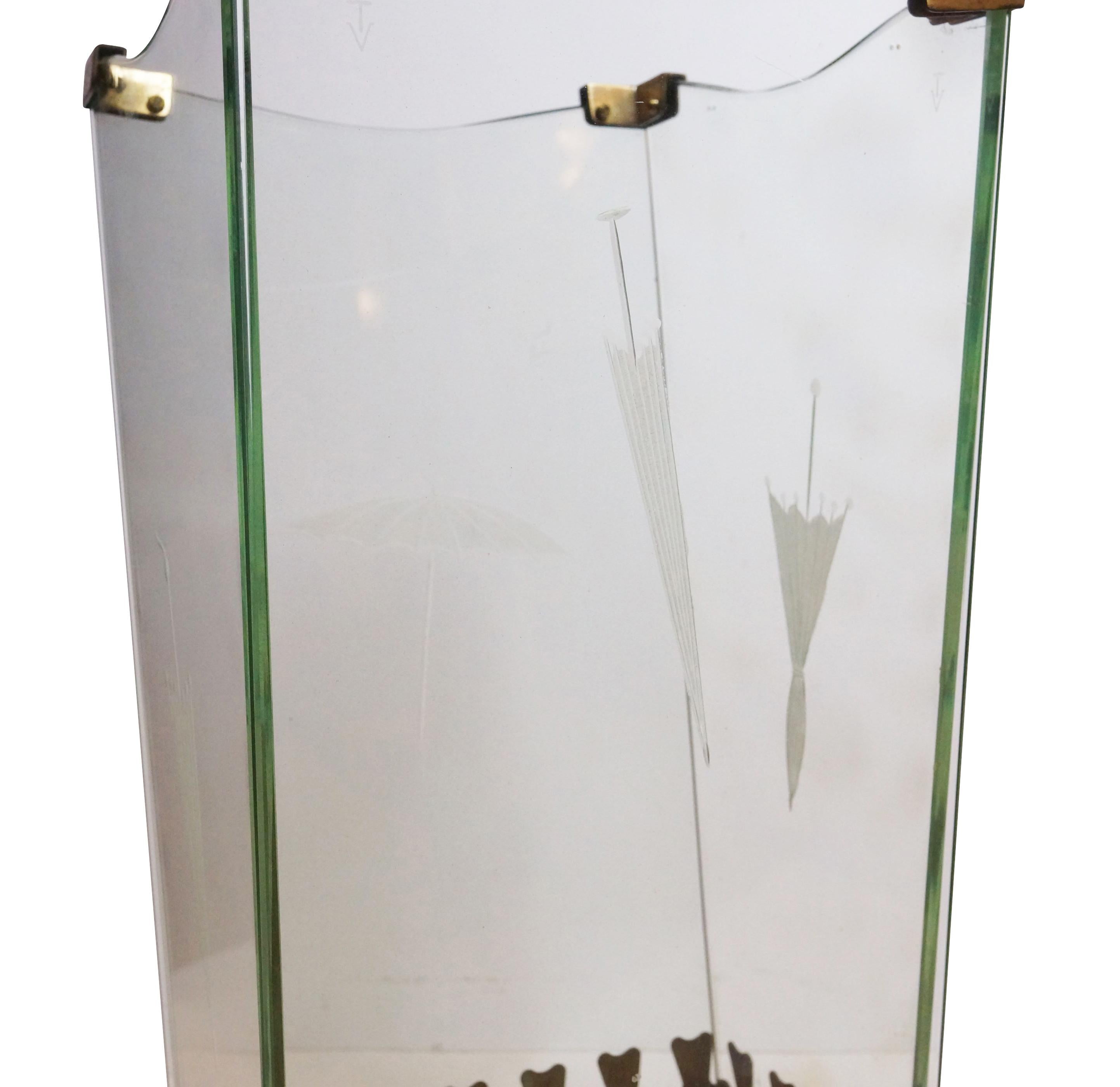 Milieu du XXe siècle Stand de parapluie Cristal Arte, Italie, années 1960 en vente