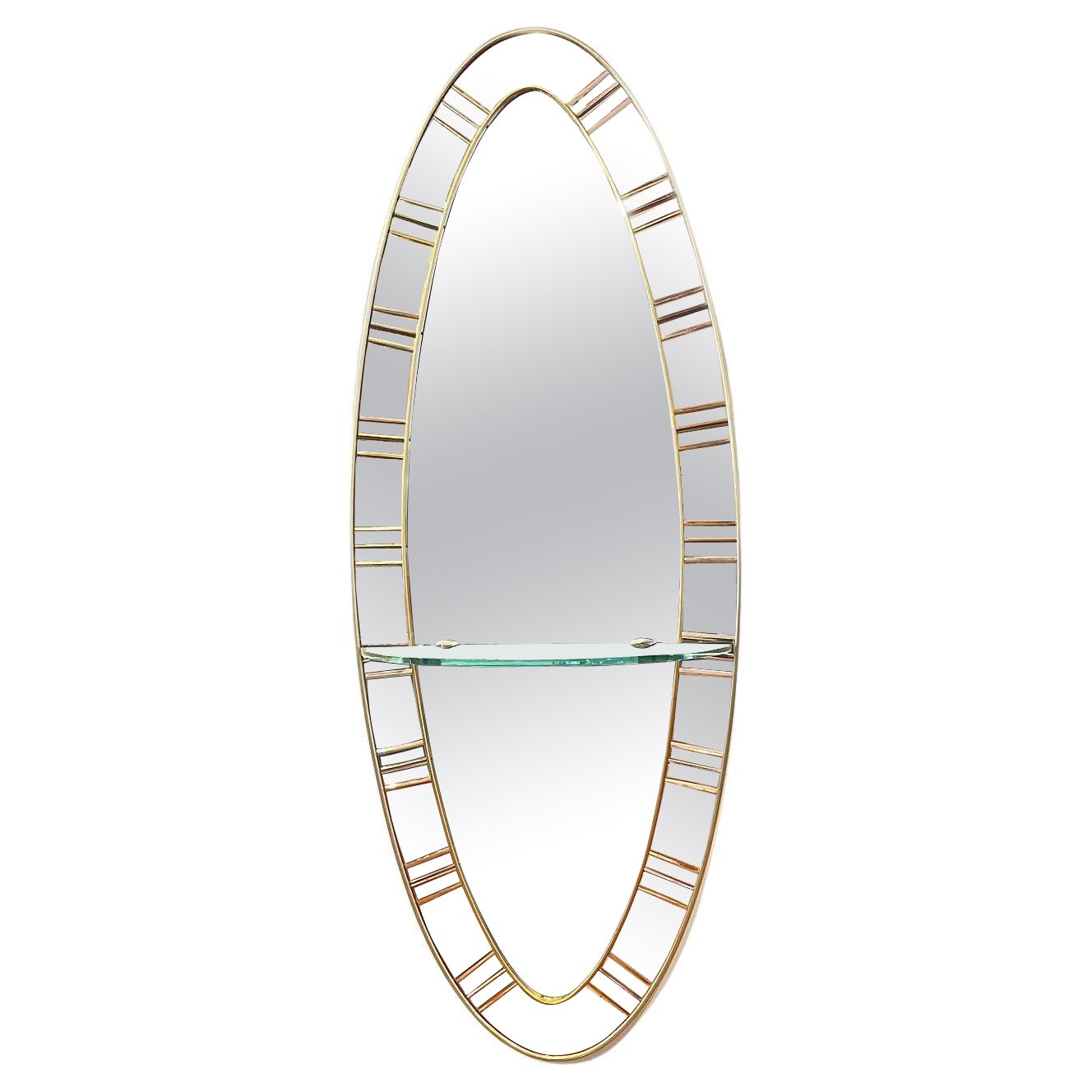 Cristal Art Wall Mirror With Console 1960
s