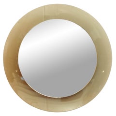 Cristal Art Wall Round Mirror, Italy, 1960s
