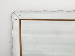 Cristal Art Wandspiegel aus Holz und Glas, Turin, Italien, ca. 1940er Jahre