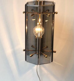 Cristal Arte Appliqus-Glas Messing, 1955, Italien