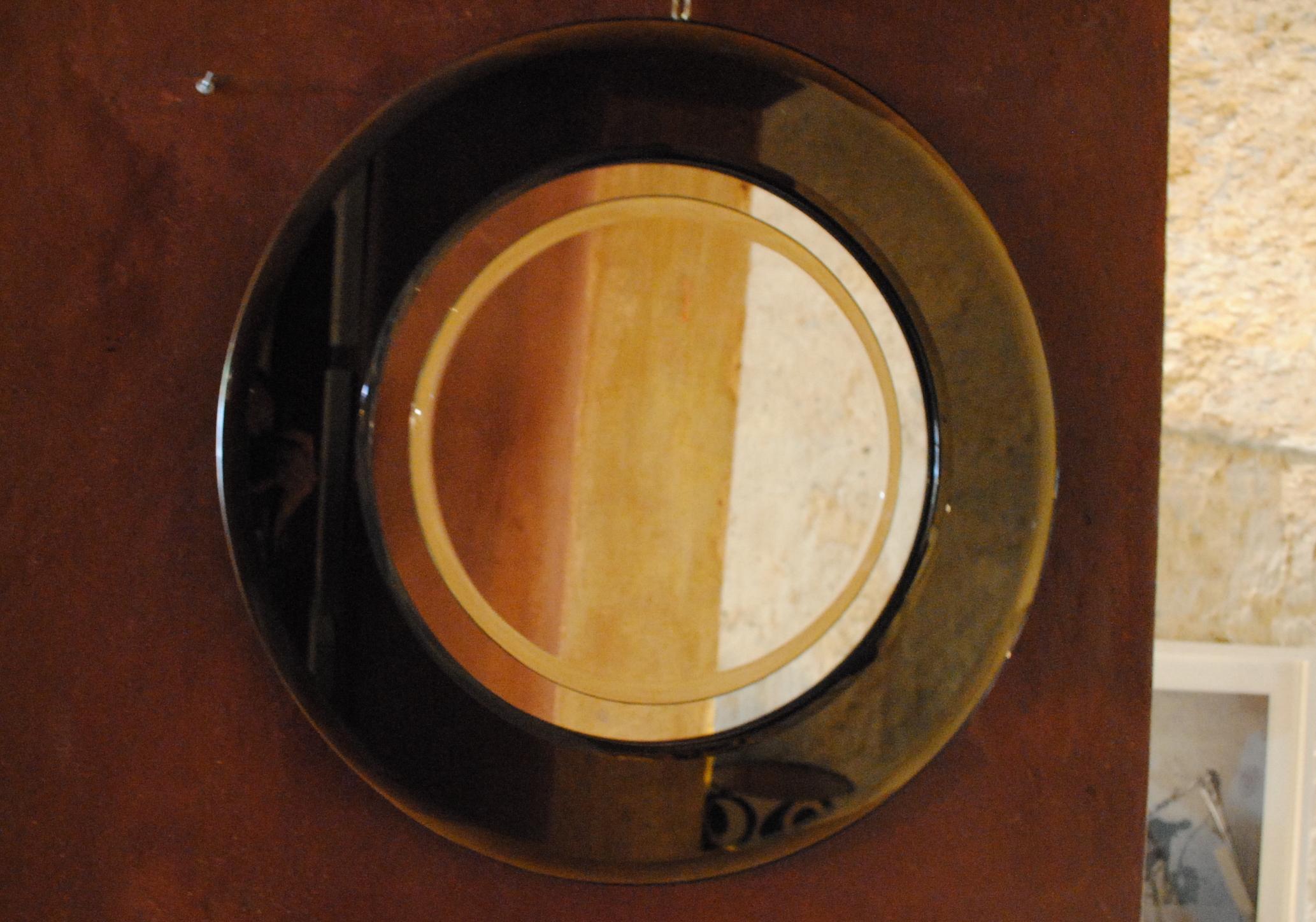 Cristal Arte Attributed Circular Mirror, Mid-1960s In Good Condition In bari, IT