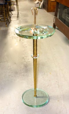 Cristal Arte Brass and Glass Standing Vide Poche