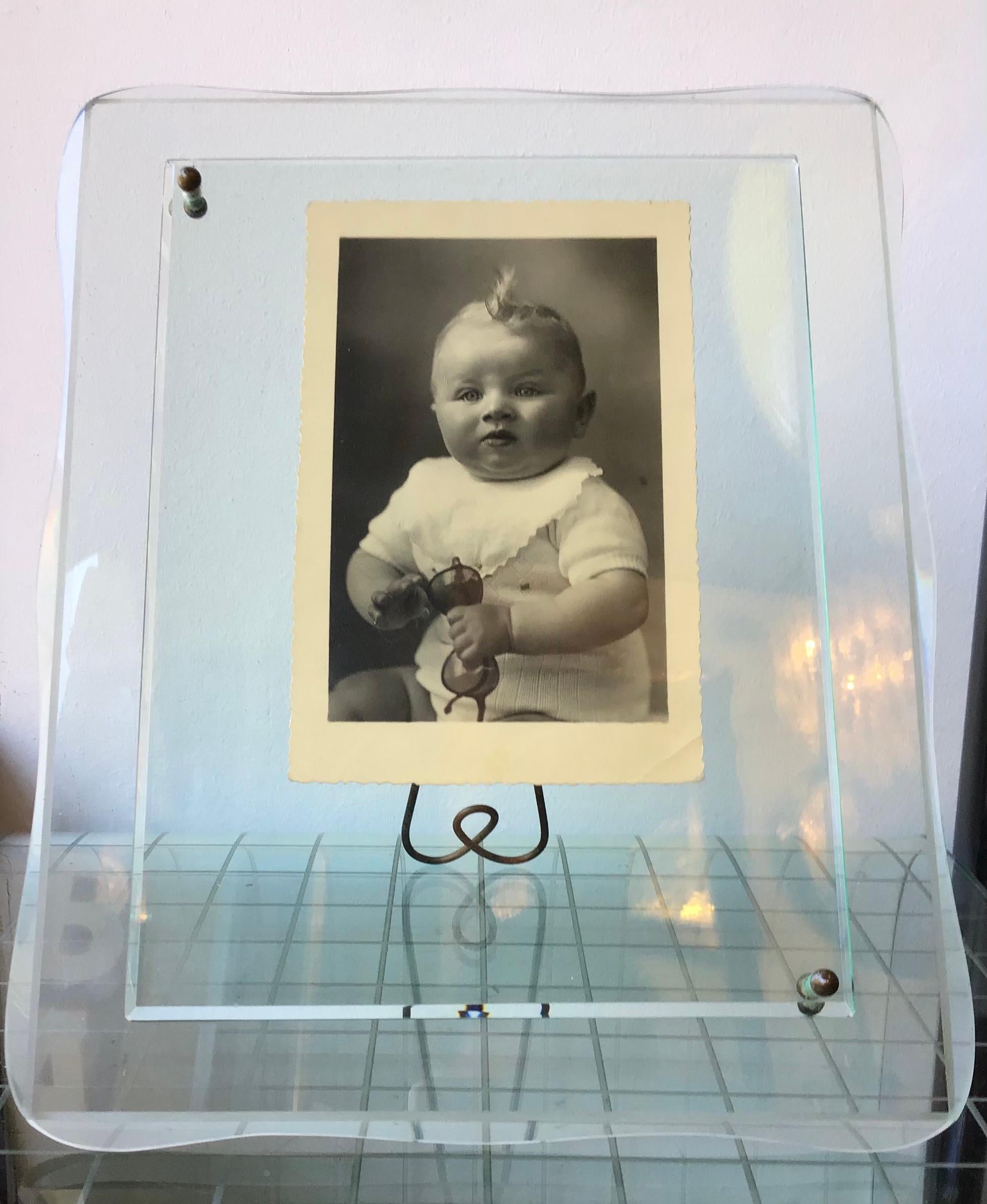 Cristal Arte Frame Glass Brass, 1955, Italy 4