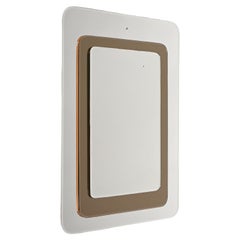 Cristal Arte Mid-Century Bronzed Double-Layered Italian Wall Mirror, 1960s