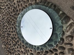 Cristal Arte Mirror Glass Metal Crome Iron 1950, Italy
