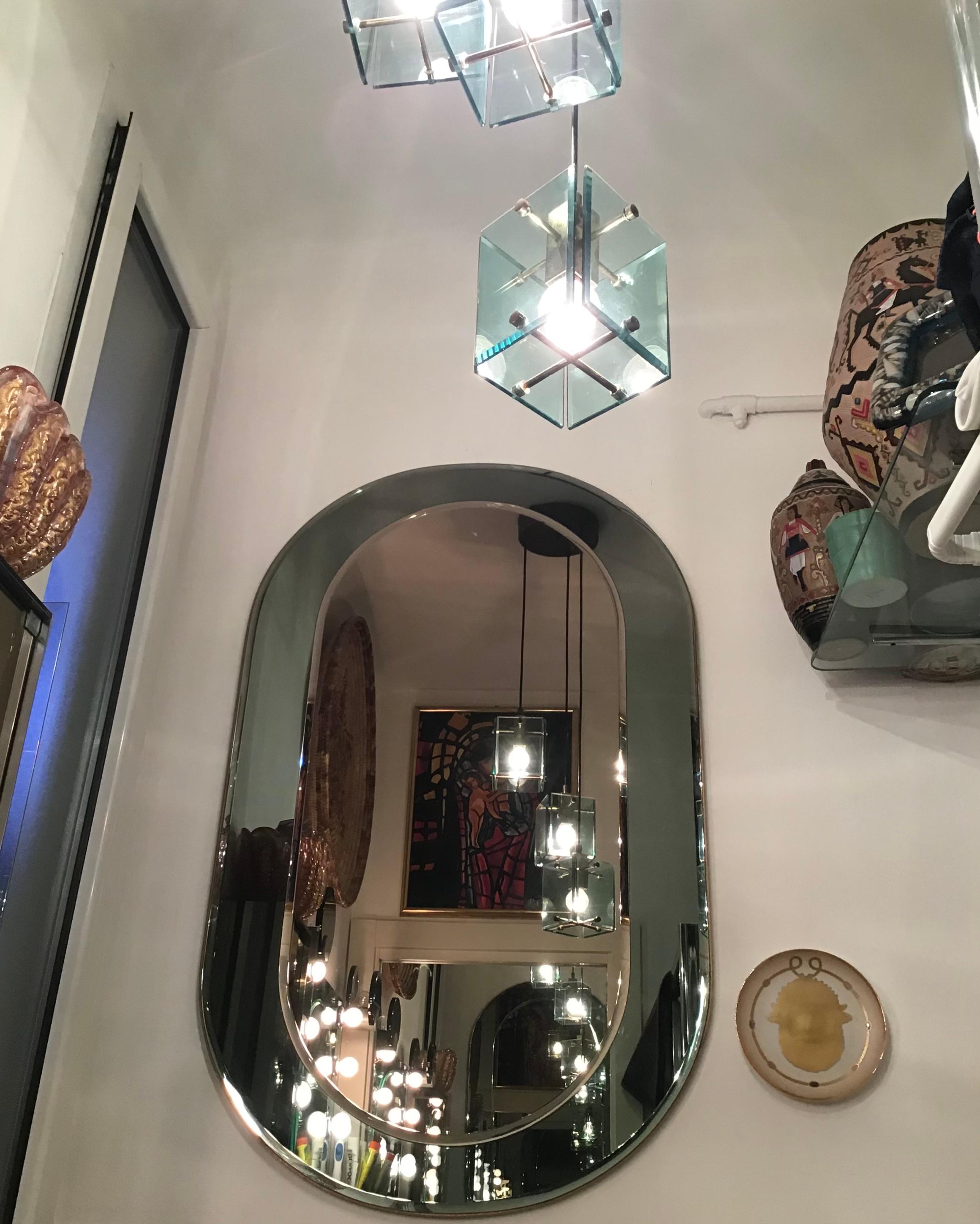 Cristal Arte Espejo Vidrio Madera, 1955, Italia en venta 6