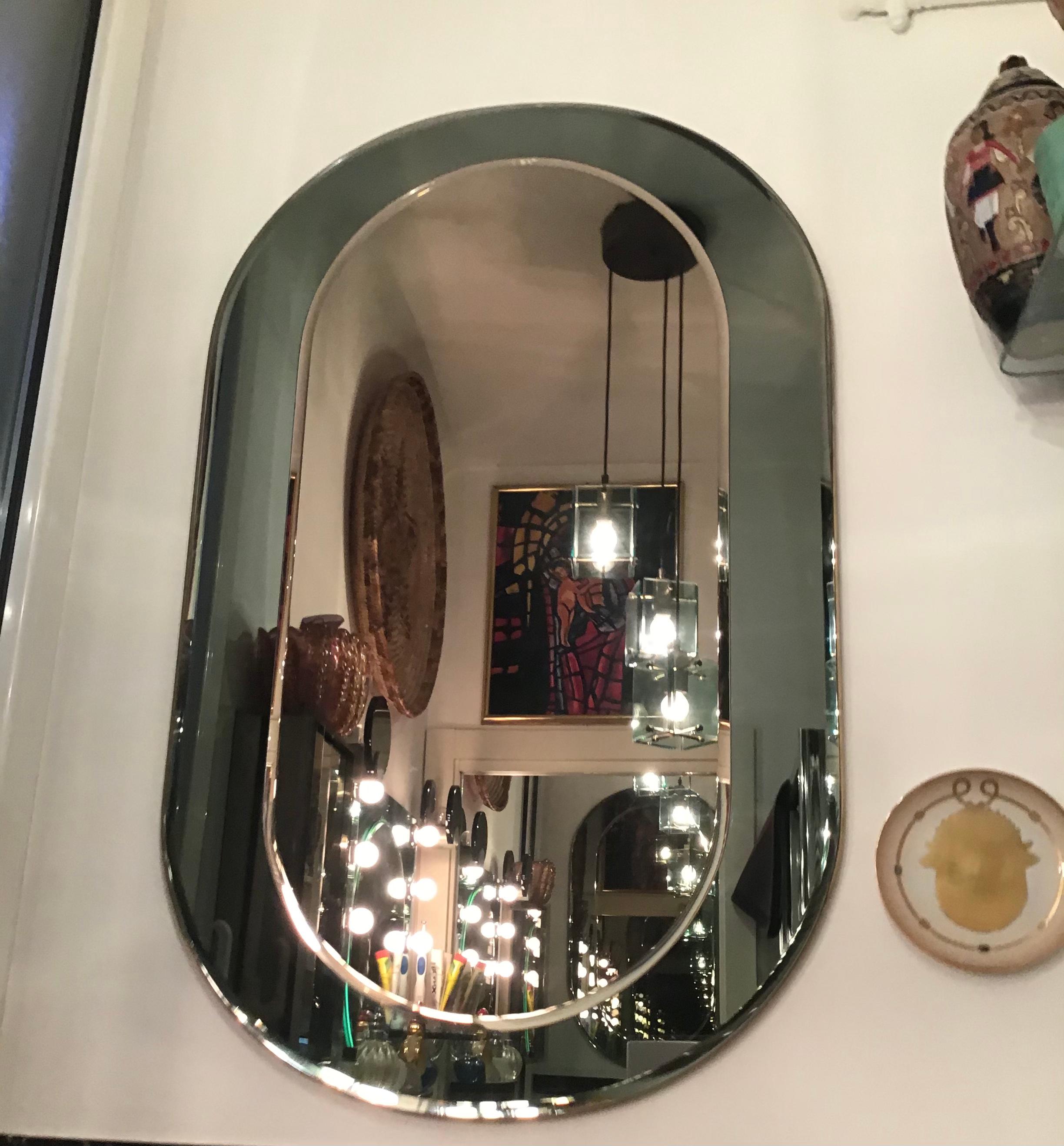 Cristal Arte Mirror Glass Wood, 1955, Italy For Sale 7