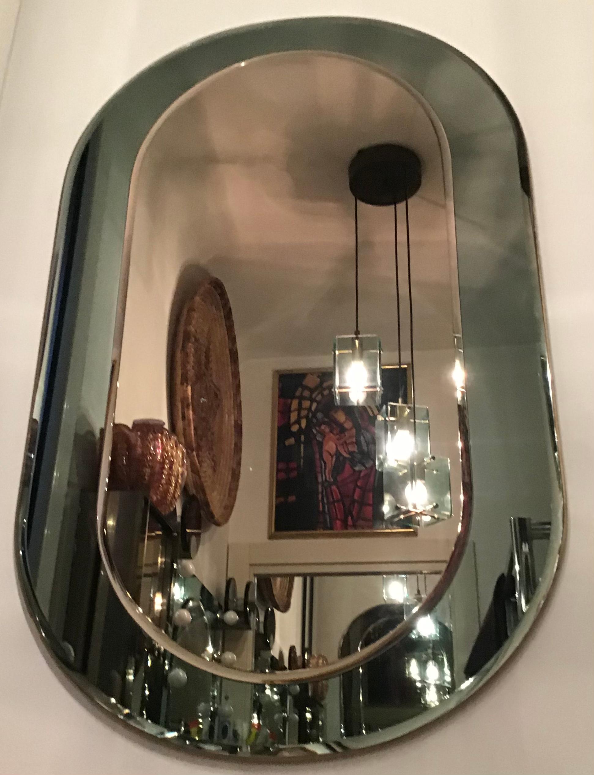 Cristal Arte Mirror Glass Wood, 1955, Italy For Sale 11