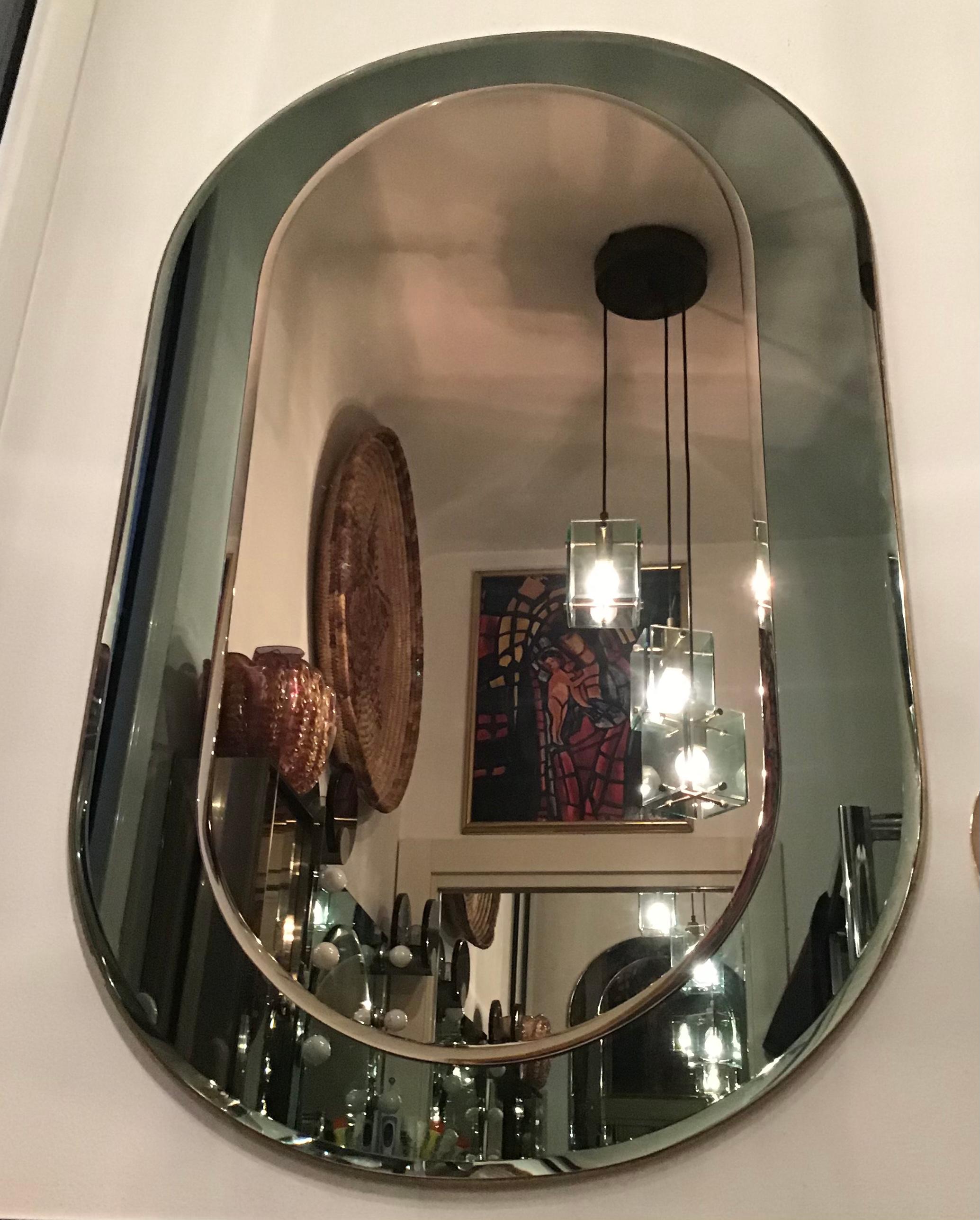 Cristal Arte Mirror Glass Wood, 1955, Italy For Sale 13