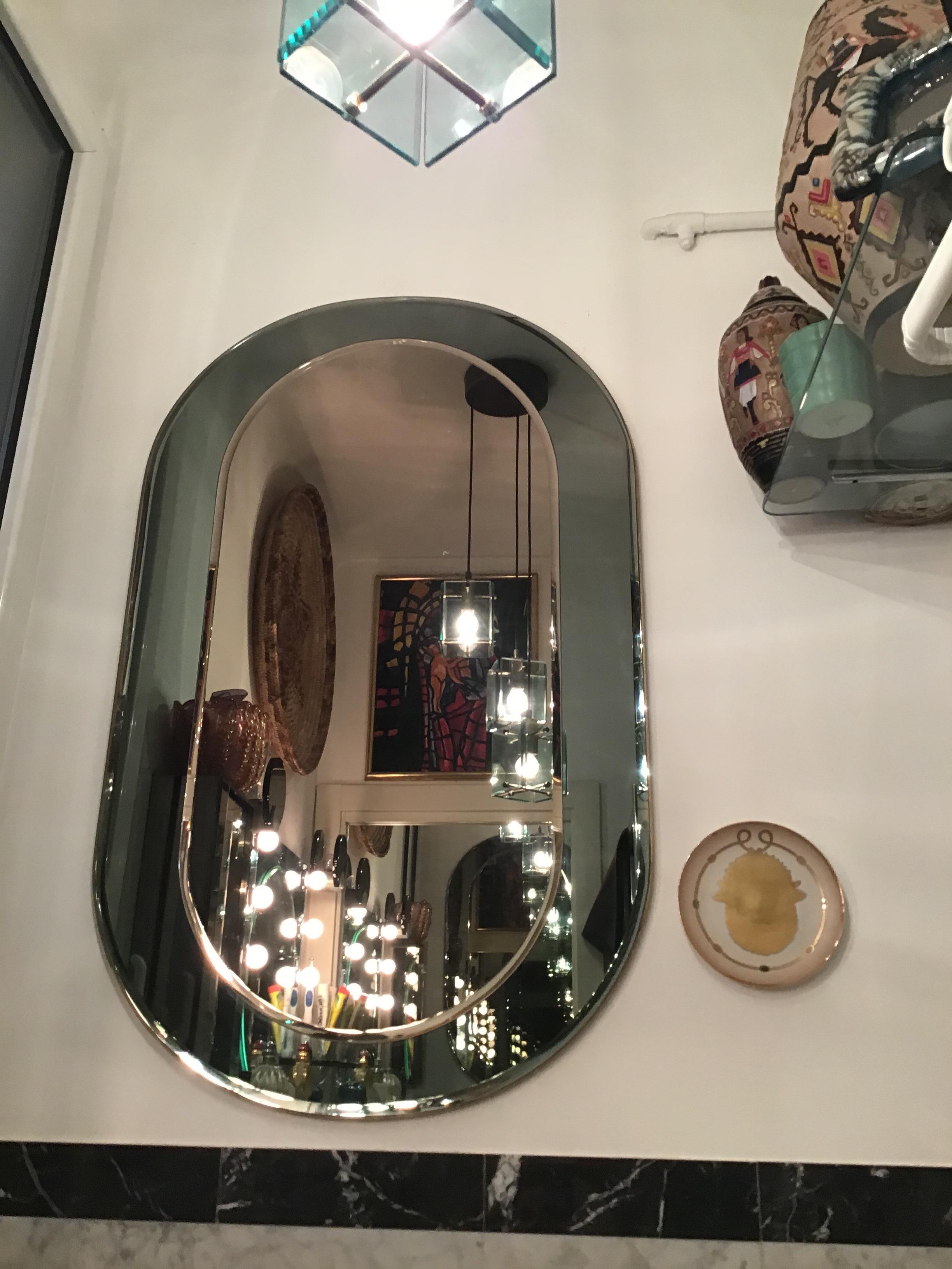 Cristal Arte Mirror Glass Wood, 1955, Italy For Sale 3