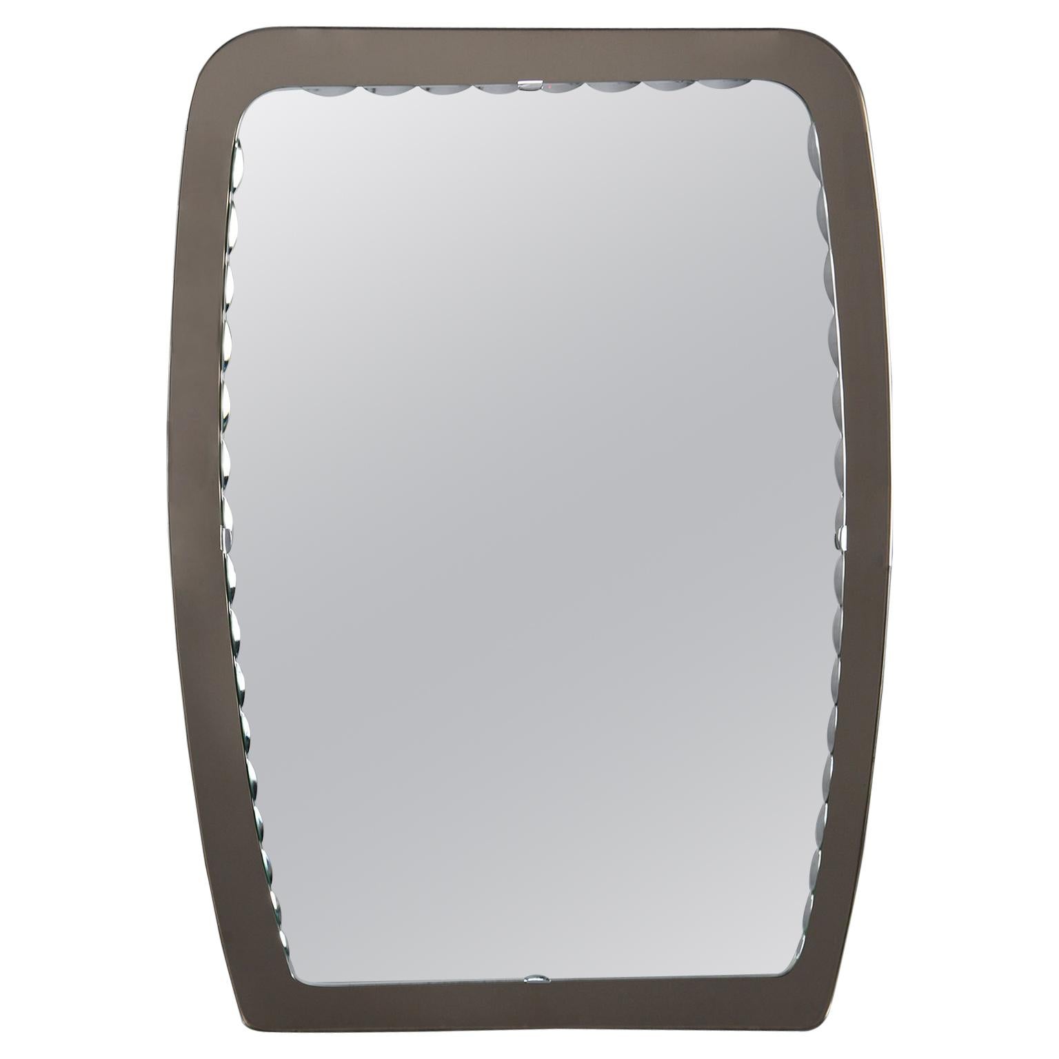 Cristal Arte Rectangular Mirror with Smoky Glass Frame