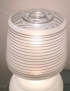 Cristal Arte Table Lamp Glass Metal, 1970, Italy