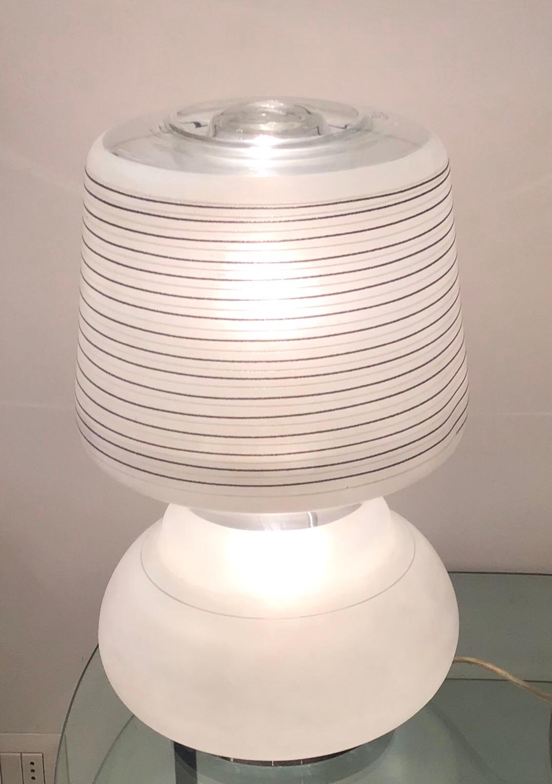 Other Cristal Arte Table Lamp Glass Metal, 1970, Italy For Sale