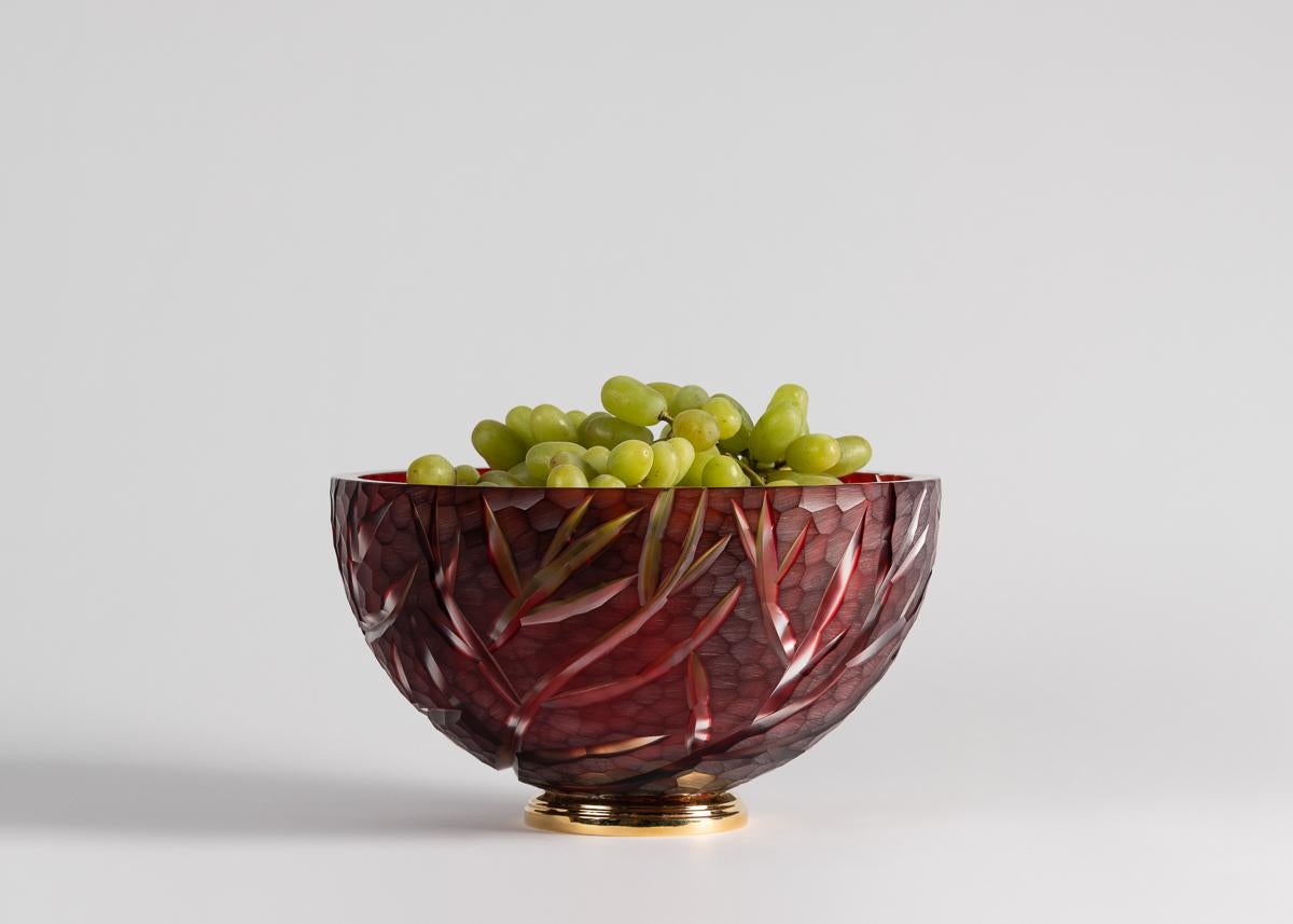 red crystal bowl