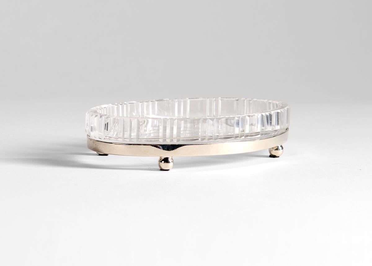 Hand-Carved Cristal Benito, Handcut Crystal Ashtray, France, 2023 For Sale