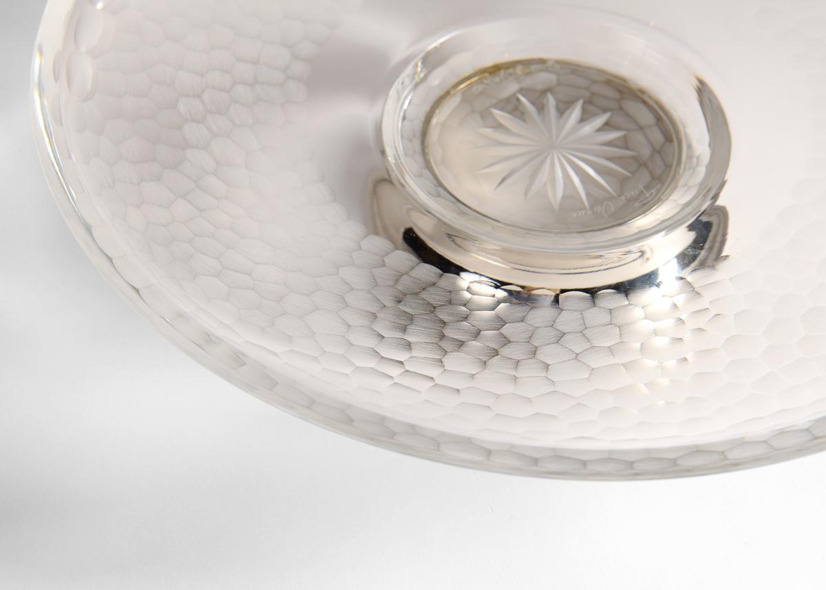 Cristal Benito, Handcut Crystal Dish, France, 2023 In Excellent Condition For Sale In New York, NY